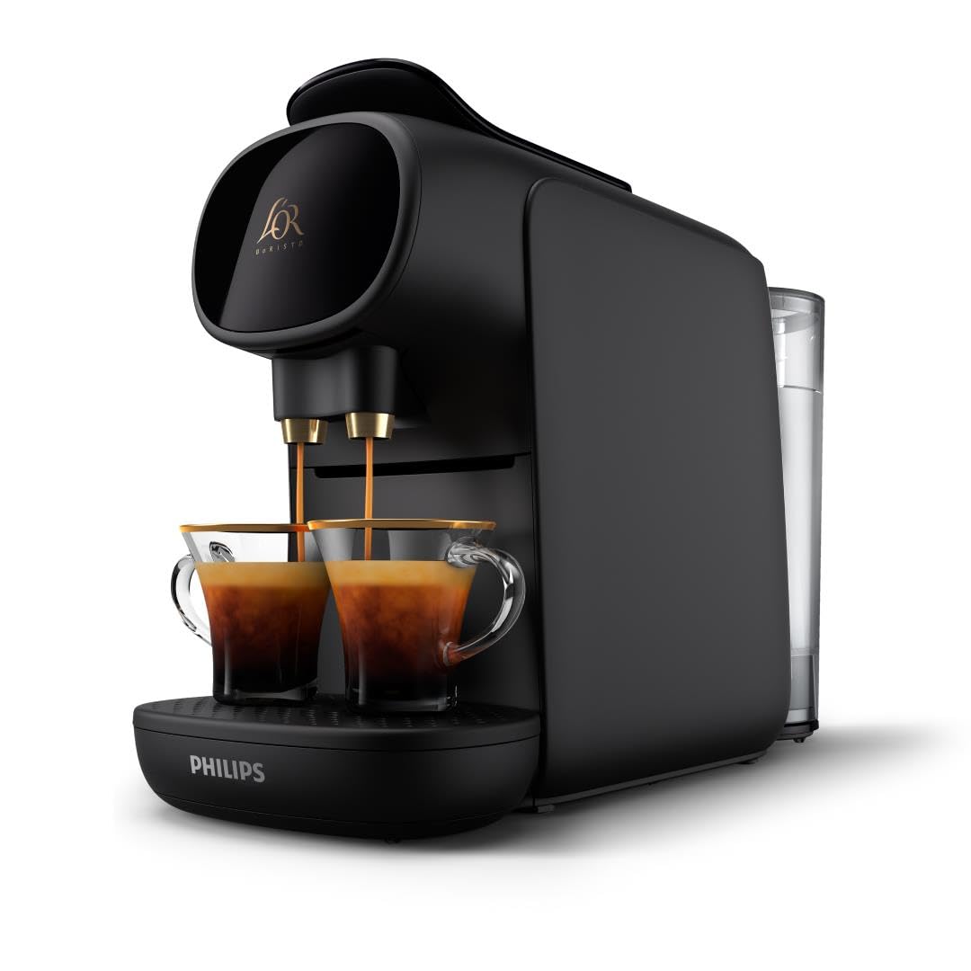 L'OR Barista Machine à Café à Capsules - Système Double Dose, 19 Bars, Piano Noir LM9012/66