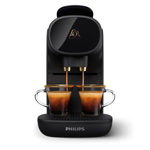 L'OR Barista Machine à Café à Capsules - Système Double Dose, 19 Bars, Piano Noir LM9012/66