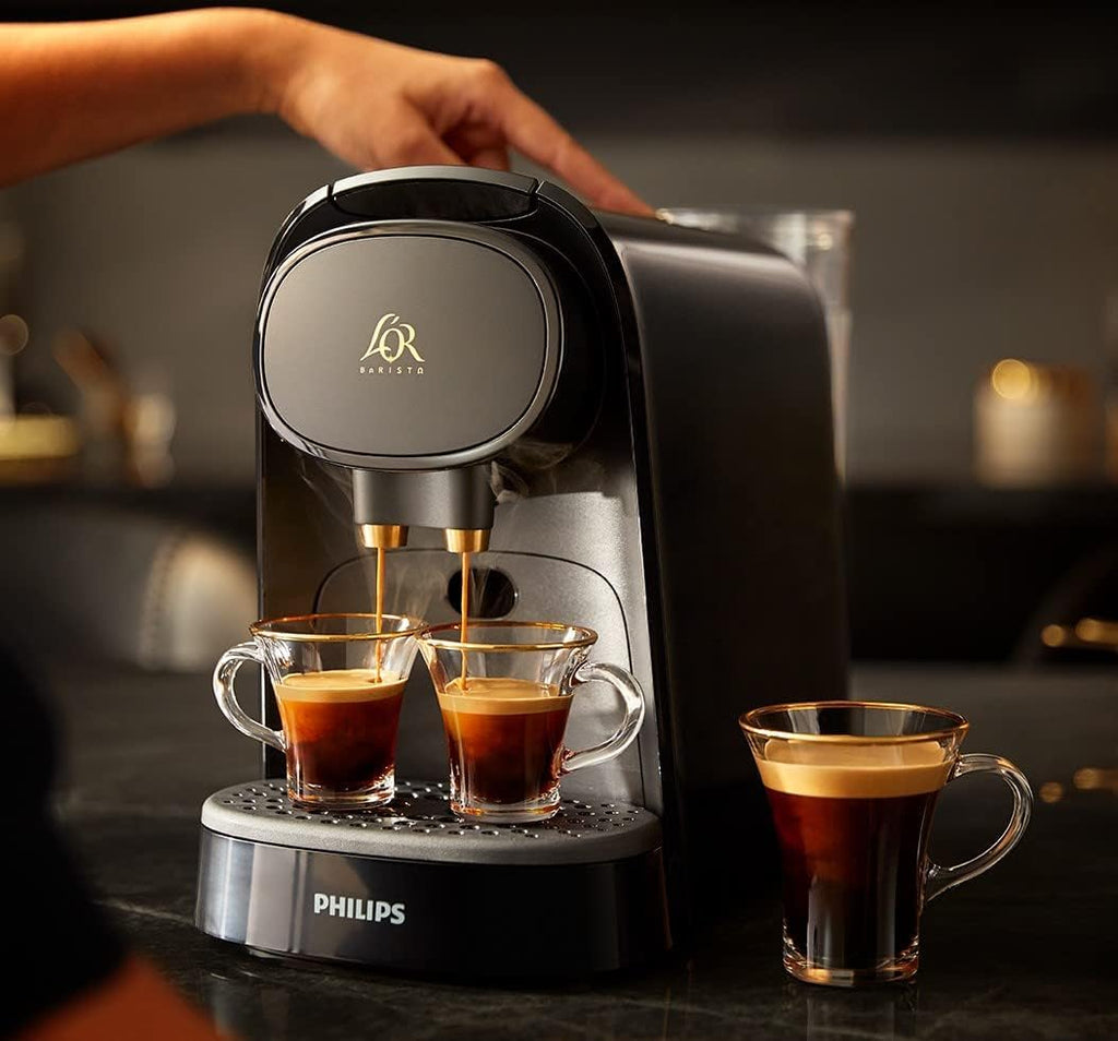 L'Or Barista Original, Machine à café à Capsules, Double Capsule, Double Plaisir, Noir, LM8012/60