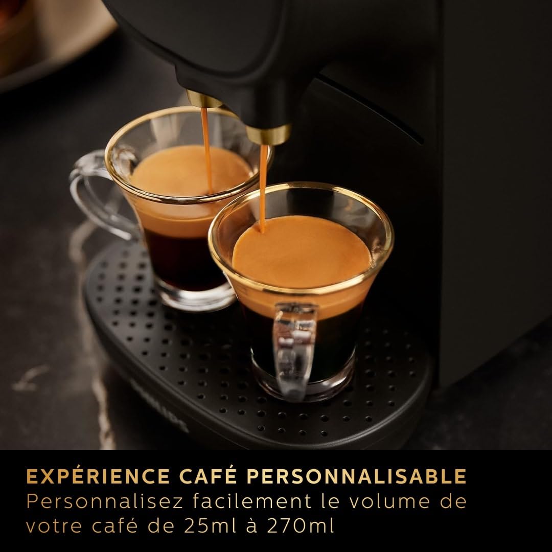 L'OR Barista Machine à Café à Capsules - Système Double Dose, 19 Bars, Piano Noir LM9012/66