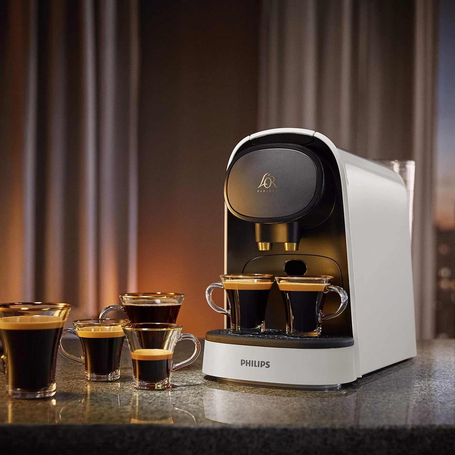 L'Or Barista Original, Machine à café à Capsules, Double Capsule, Double Plaisir, Blanc, LM8012/00