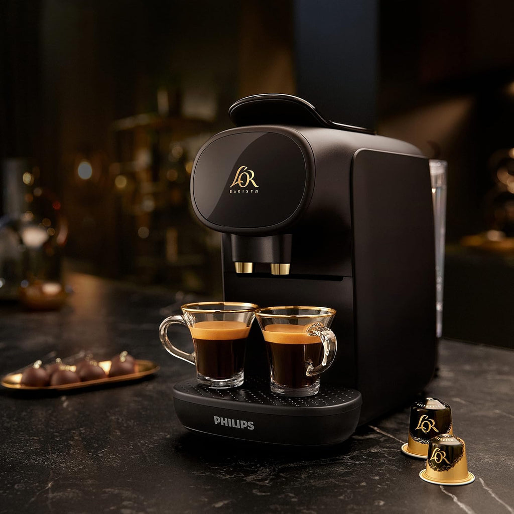 L'Or Barista Cafetière à capsules Sublime - machine à café à 19 bars, Noir LM9012/60