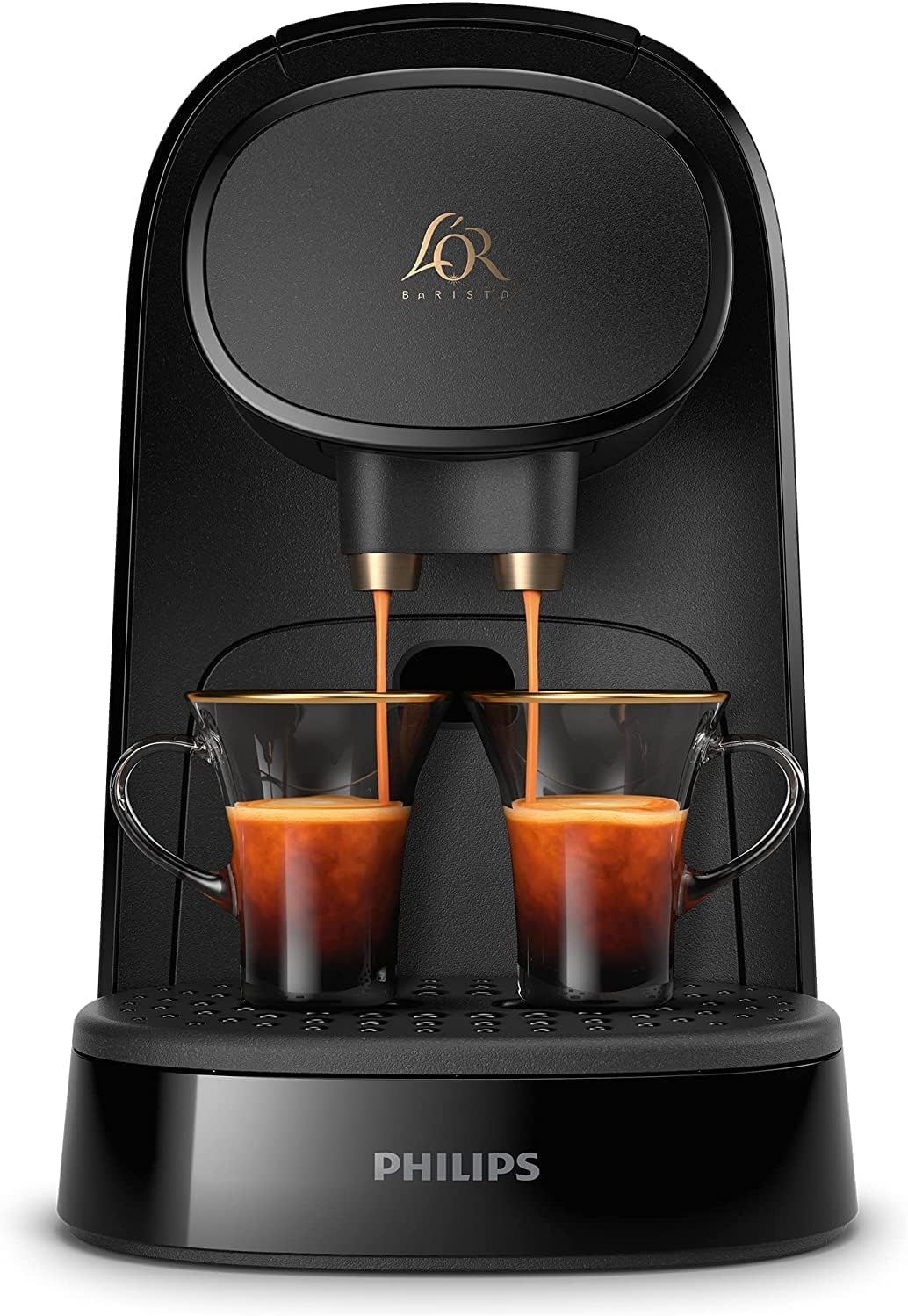 L'Or Barista Original, Machine à café à Capsules, Double Capsule, Double Plaisir, Noir, LM8012/60