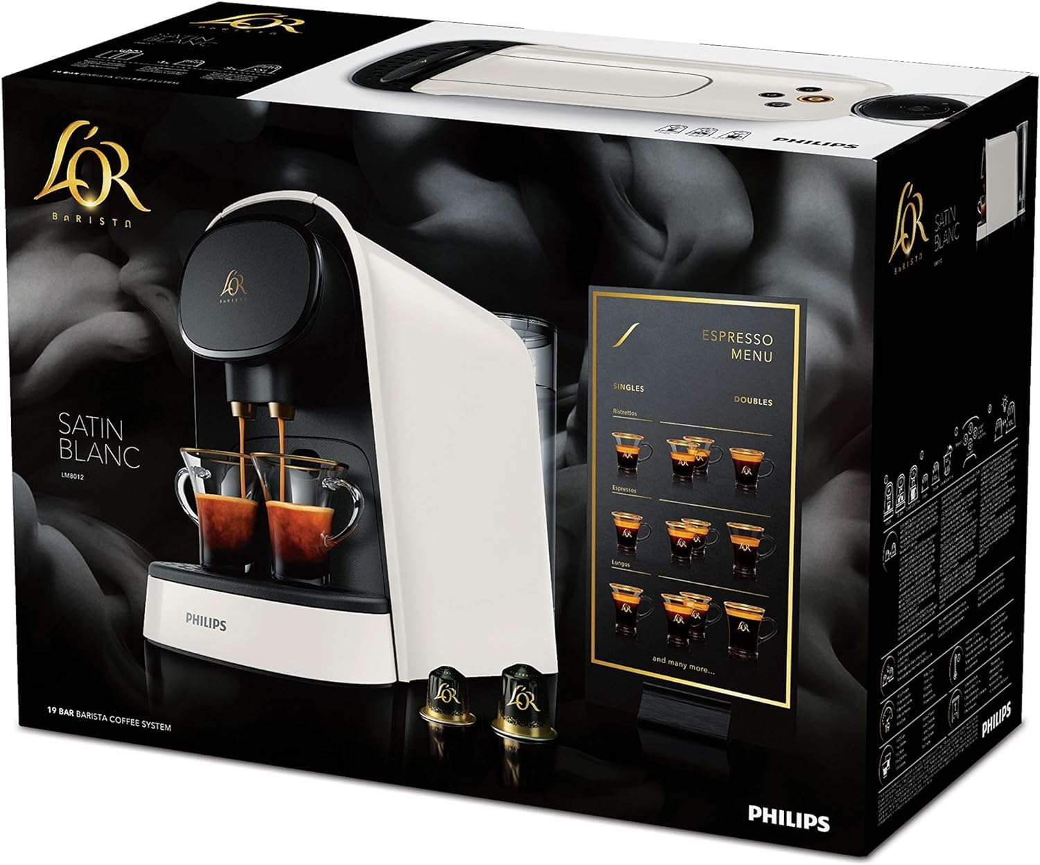L'Or Barista Original, Machine à café à Capsules, Double Capsule, Double Plaisir, Blanc, LM8012/00